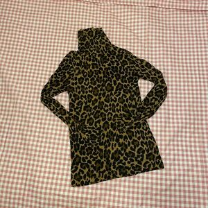 JCrew leopard turtle neck